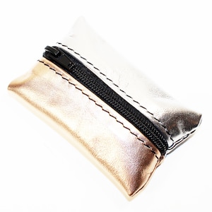 Monedero de cuero, monedero de oro, gran artículo de cuero, monedero de oro para hombre, monedero pequeño, regalo para hombre, regalo para mujer.