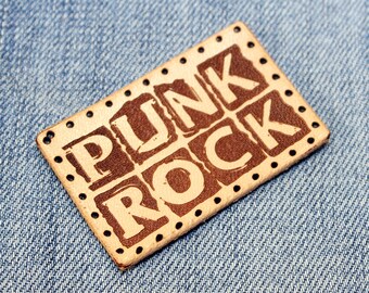 Punk Rock Leather Patch: Anarchy Emblem Sew-On