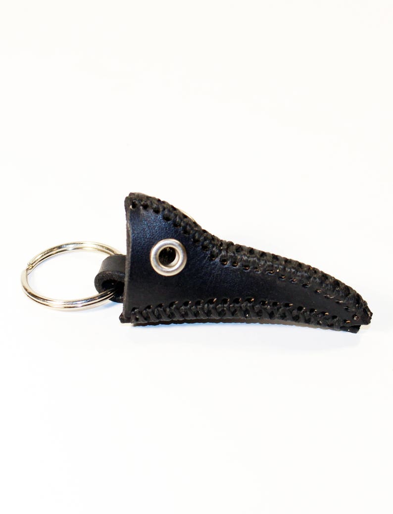 Black Plague Doctor Mask Plague Doctor Mask KeyChain Great gift Leather Key Chain Unique Handmade item!