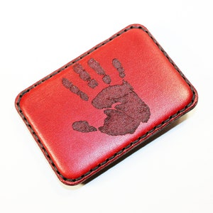 Handmade Leather Belt Buckle with Hand Print - 40mm