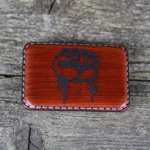 Handmade Leather Belt Buckle with Fist - 40mm