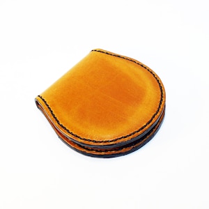 Monedero de cuero, monedero amarillo, monedero, billetera delgada, accesorios de cuero, gran regalo.