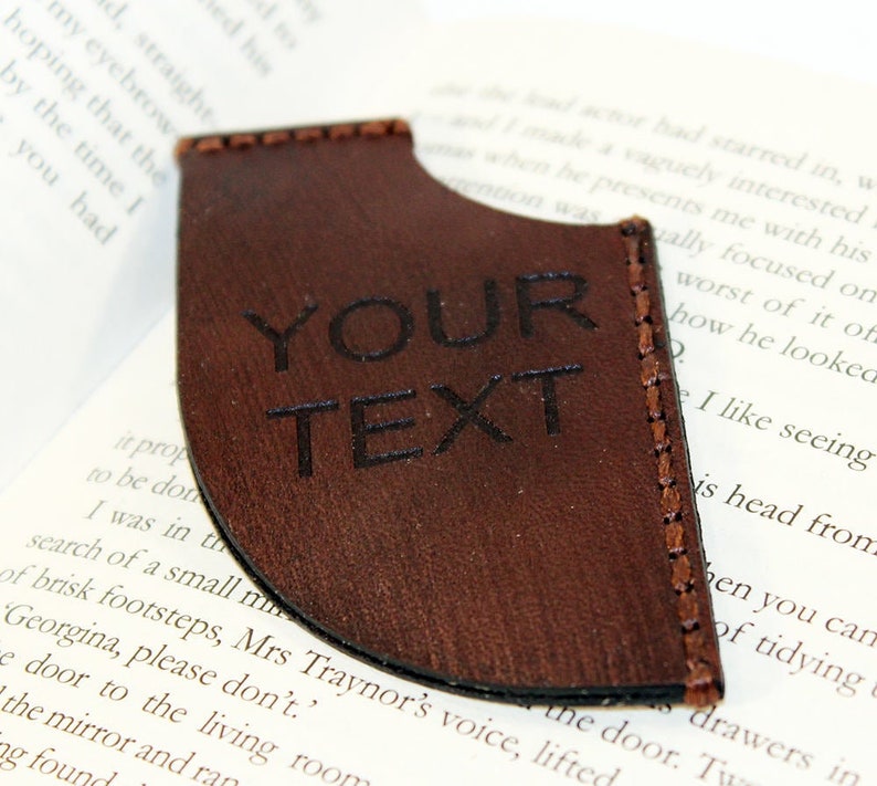 Leather bookmark,Personalized bookmark, Bookmark Corner, Gifts for Booklover, Gifts for bookworms. image 3