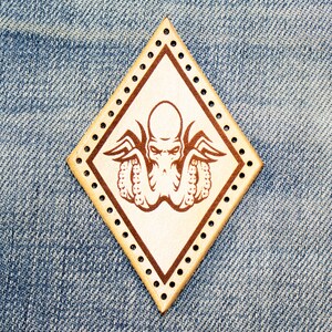Parche de cuero de pulpo: aplique para coser Kraken Cthulhu