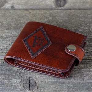Cartera de motociclista 1%, cartera de cuero, cartera de motociclista, cartera hecha a mano, gran regalo para motociclista, accesorios de motociclista, cartera del uno por ciento.