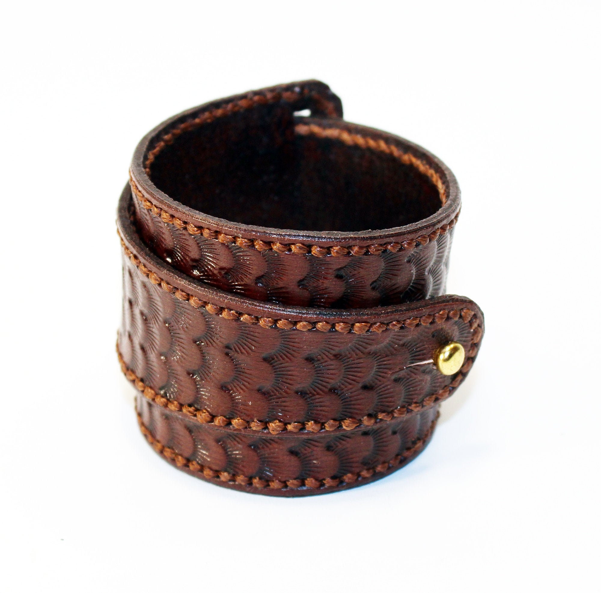 Leather cuff bracelet brown handmade cuff great bracelet Etsy