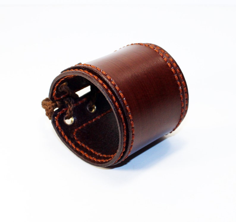Brown Leather Cuff Bracelet Unique item Nice gift Best gift Best quality! Handmade Leather Accessories Handmade leather cuff