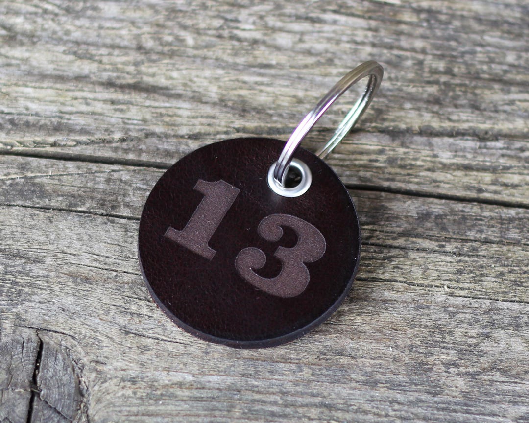 Leather Number Keychain: Custom Hotel Room Key Fob - Etsy
