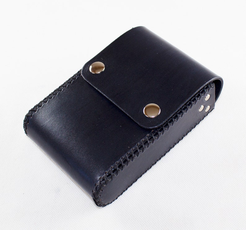 Belt Pouch Leather Handmade Pouch Black Belt Purse Belt Bag Hip Bag Medieval Pouch Leather Bag Leather Purse image 1
