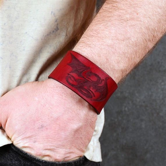 Dragon Leather Cuff Bracelet: Chinese Style Accessories