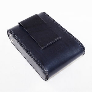 Belt Pouch Leather Handmade Pouch Black Belt Purse Belt Bag Hip Bag Medieval Pouch Leather Bag Leather Purse image 4