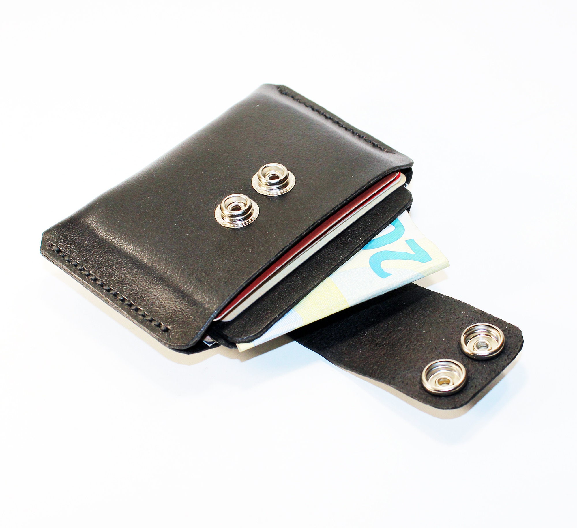 Leather card wallet Fauré Le Page Black in Leather - 34591426