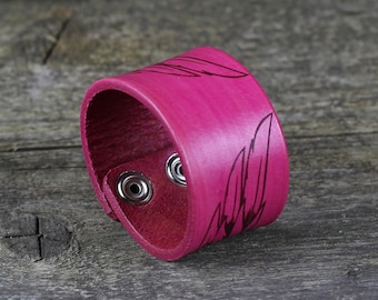 Angel Wings Leather Cuff Bracelet