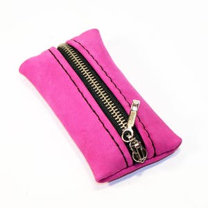 Monedero de cuero, Billetera rosa, Monedero pequeño, Monedero de cuero, Gran regalo.