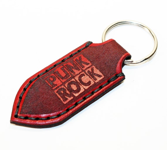 Simple Leather Strap Keychain Fob Keyrings Punk Biker Rock Xmas New Home Gift 