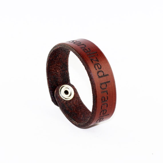 Personalized Leather Bracelet Personalized Gift Leather