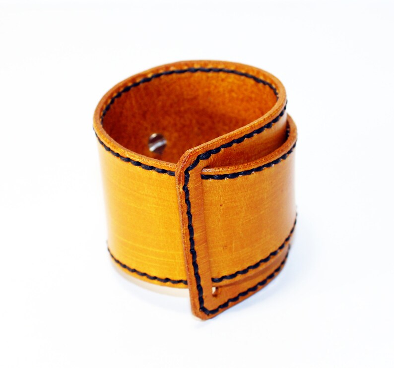 Yellow Leather CuffYellow Leather Bracelet Great Gift Red Etsy