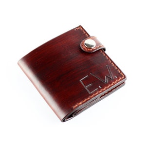 Cartera de cuero personalizada, cartera con inicial, gran artículo de cuero, cartera de hombre, cartera para tarjetas de crédito, regalo para hombre.