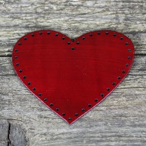 Italian Leather Heart Patch: DIY Sew-On Applique