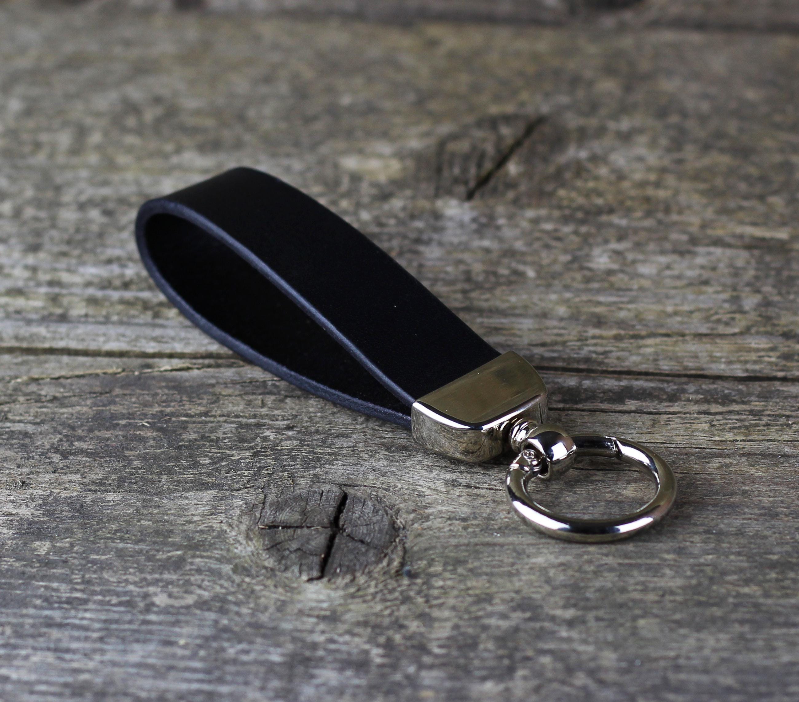 【即発送可能】 Handmade Fob, Key Leather Chain, Key Leather Black Chain Key 小物