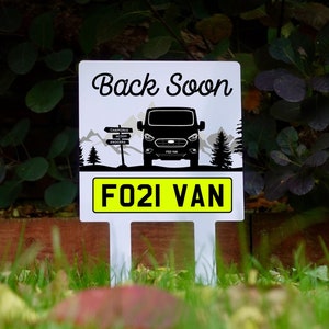 Campervan Campsite Pitch Reserved Sign - Personalised Camper Van Sign -  Personalised Camper Van Sign