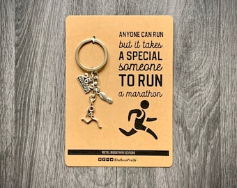 Marathon Runner Keyring - Running- Marathon-Free UK Postage