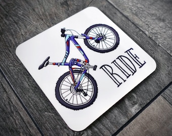 Posavasos para bicicleta de montaña - Regalo para ciclistas de montaña
