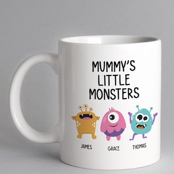 Personalised Little Monster Mug - Gifts From Family - Mum - Mummy - Grandma - Grandad - Dad - Daddy - Uncle - Brother