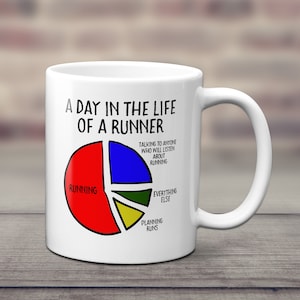 Mok A Day In The Life Of A Runner - cadeau voor hardlopers - cadeau voor hardlopers