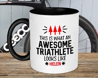 This Is What An Awesome Triathlete Looks Like Mug -  Personalised Triathlon Mug - Triathlon Gift - Triathlon - Tri Mug