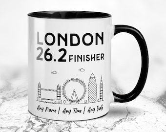 Personalised London 26.2 Finishers Mug | Premium Ceramic Marathon Mug | 2 Colour Options | Marathon Gift | Marathoner