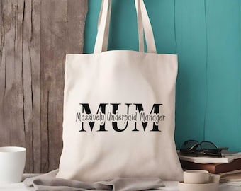 Bolsa de mano divertida para mamá (gerente con salarios muy bajos) - Bolsa de compras - Regalos para mamá - Bolsa de mano para mamá - Regalo para el Día de la Madre