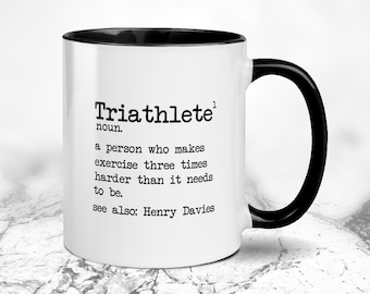 Personalised Tri Mug - Personalised Triathlon Mug - Choice for 3 mugs - Triathlete Gift - Triathlete Mug