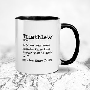 Personalised Tri Mug - Personalised Triathlon Mug - Choice for 3 mugs - Triathlete Gift - Triathlete Mug