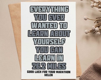 Personalised Good Luck For Your Marathon Runners Card | Funny Running Card | Marathon Running Card | Good Luck Running Card