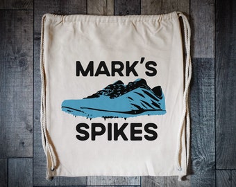 Gepersonaliseerde Running Spikes Bag | 6 kleuropties | Running Kit Bag | Hardloopschoenen Tas