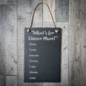 What's For Dinner Mum Wochenplaner Kreidetafel - Menütafel - Muttertagsgeschenke - Chalk Menu Board - What's For Tea Mum?