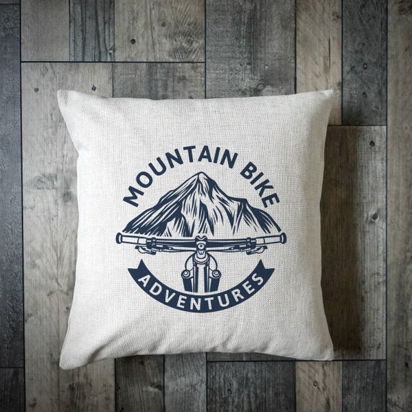 Mountain Bike Adventures Cushion - MTB Cushion - Cushion Cover - Complete Cushion Option - Cycling - Bike Cushion - Father's Day Bike Gift