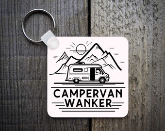 Campervan Wanker Keyring | Funny Motorhome, Caravan Gift