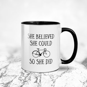 She Believed She Could So She Did White/Black Mug