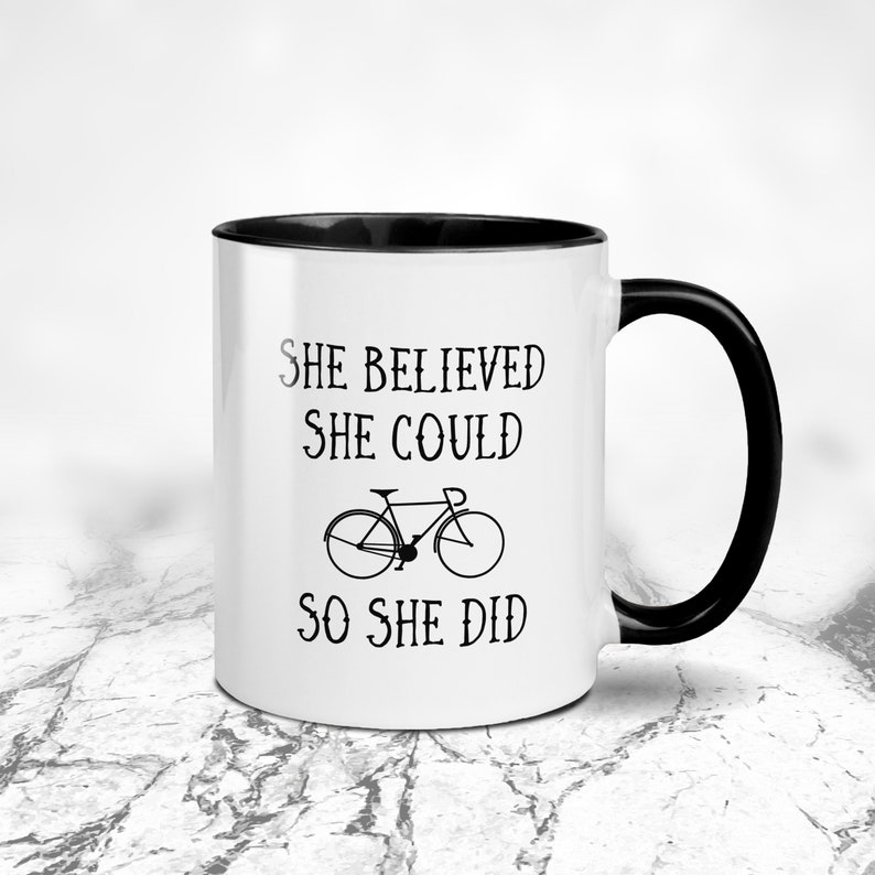 She Believed She Could So She Did White/Black Mug
