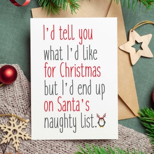 Ich würde dir sagen, was ich zu Weihnachten wünschen würde Weihnachtskarte für Erwachsene - KOSTENLOSER POST - Freunde - Freund - Freundin - Ehemann - Frau - Partner