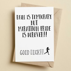 Bonne chance pour votre marathon | Carte de course drôle | Carte de chance pour le coureur de marathon