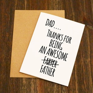 Bedankt voor het feit dat een Awesome Farter - Funny Father's Day Card - Ontworpen en afgedrukt in Yorkshire - Free Post