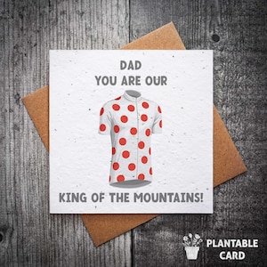 Tarjeta plantable "Eres nuestro rey de las montañas" / Día del padre / Papá / Papi / Abuelo