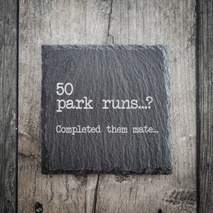 Gepersonaliseerde parkrun..? Completed it mate Coaster - grappig cadeau voor parkrennen - parkrun-achtbaan