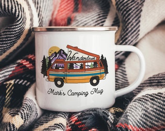 Personalizzato Pop-Top Campervan smalto Camper tazza / Campervan regalo