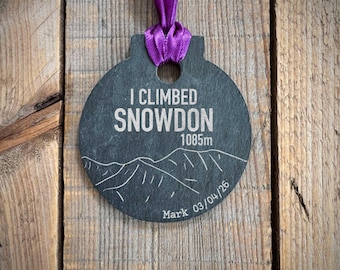 Snowdon Slate Medal | I Climbed Snowdon Medal | Yr Wyddfa Medals