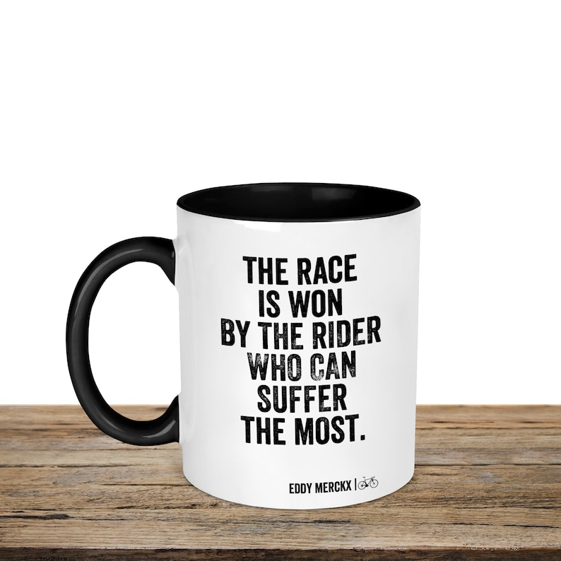 Eddy Merckx Cycling Mug - Road Cyclist - Cycling Gift - Bike Mug - Famous Cycling Quote Mug image 3