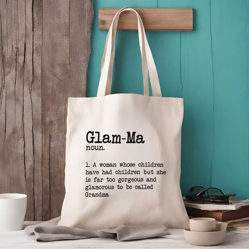 Glam-Ma ordboksdefinition mormor tygväska | 2 väskalternativ | Mormorspresent bild 1